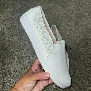 Keds x Kate Spade Women's Double Decker Embroidered Leopard Sneakers Sz 8.5